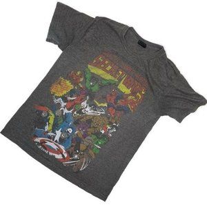 mad engine marvel graphic short sleeve t-shirt comic book superhero med